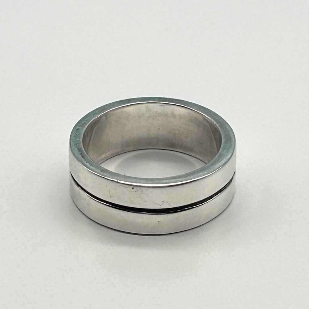 RARE Silpada 925 Sterling Silver Unisex Vintage Double Split Band Size 11 R0351 - Picture 11 of 15